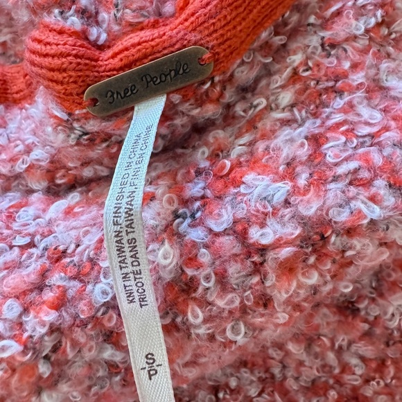 NWT Free People BFF Cowl Neck Sweater Scarlet Flame S - Picture 9 of 10